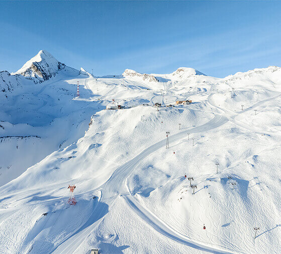 Kitzsteinhorn ski resort aerial view